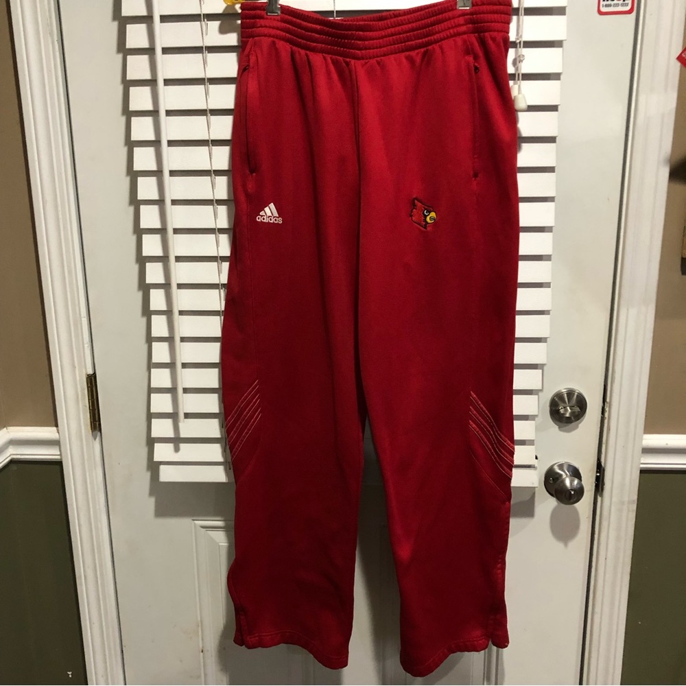 Adidas U of L cardinal sports pants